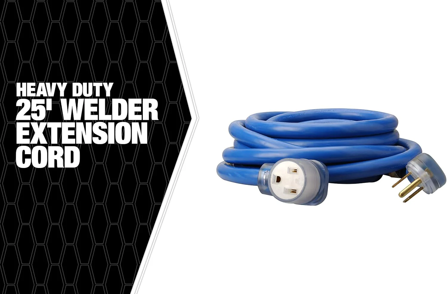 Southwire Extra Heavy Duty Extension Cord, 25Ft, 8 Gauge, 40 AMP, 250 Volt, Welding Cord, STW, Blue, 19178806 - Image 3