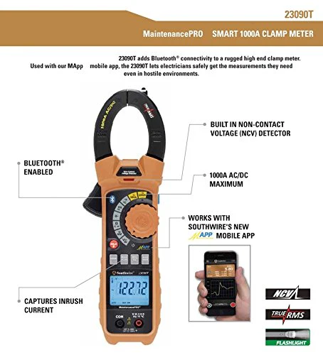 Southwire Maintenance PRO 1000A AC/DC Smart Clamp Meter with Bluetooth - Image 3