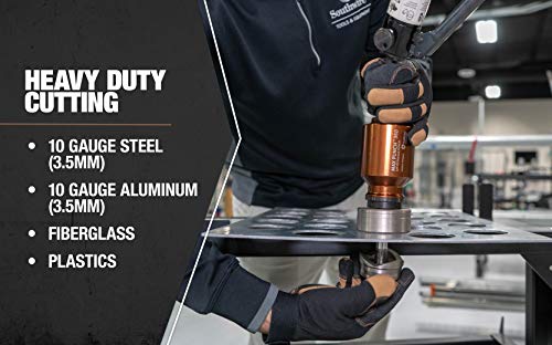 Southwire MP-XD Max Punch, Knockout Tool Used with Cordless Drill, Virtually Universal, Heavy Duty Cutting, Quick Accurate Knockouts - Image 4