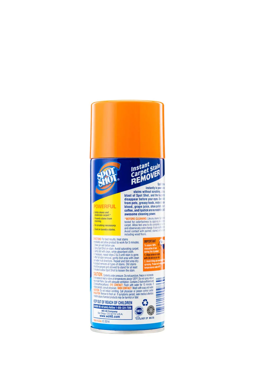 Spot Shot 009868 Instant Carpet Stain Remover, Aerosol, 14 Oz (Pack of 12) - Image 2