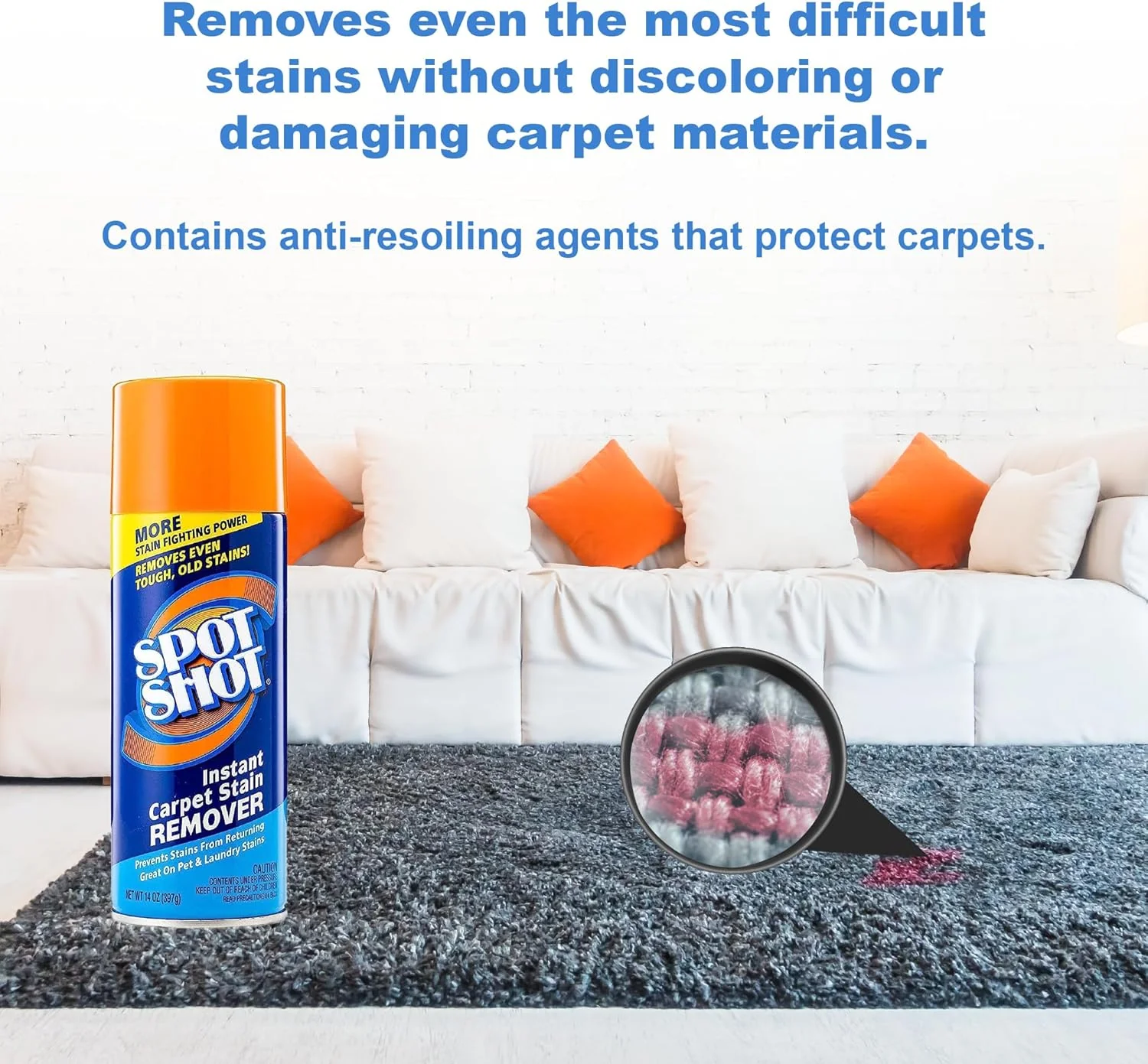 Spot Shot Instant Carpet Stain Remover Aerosol 14 oz can (Pack of 2) - Image 4