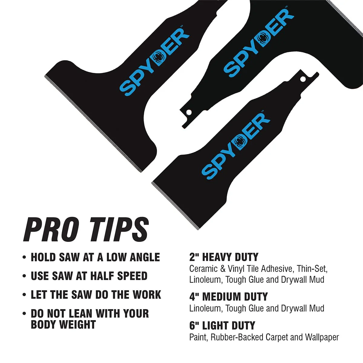 Spyder 000108 4-Inch Scraper Blade Attachment for Reciprocating Saws, for Removing Tile, Linoleum, Adhesives, and More - Image 2