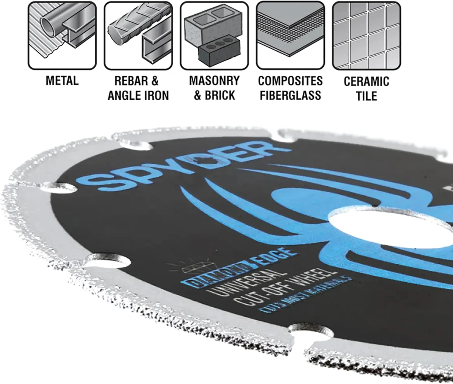 Spyder Diamond Edge Diamond 7-in Cut-Off Wheel 2-Pack - Image 4