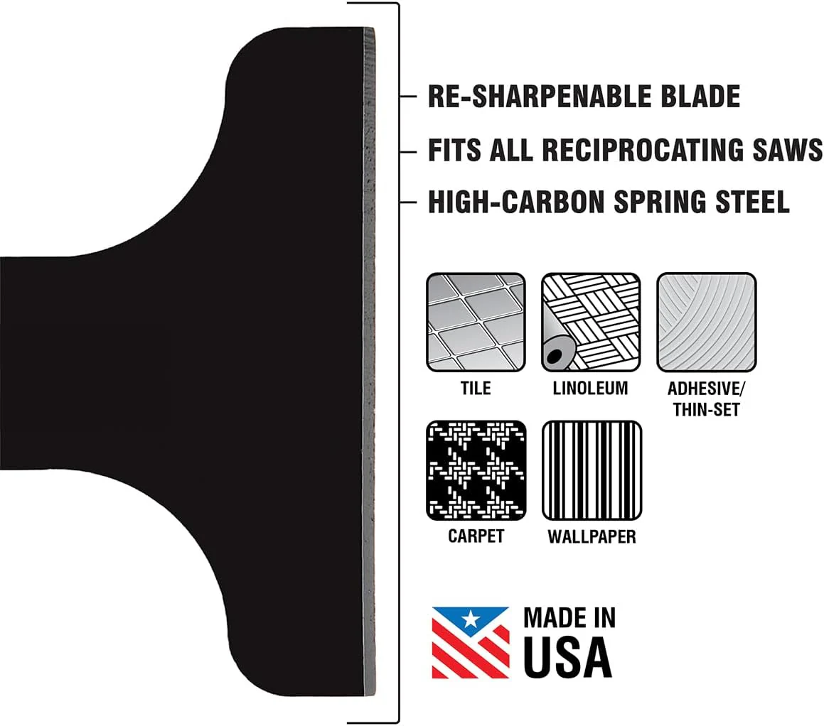 Spyder Scraper 00243 Scraping Tool Attachment for Reciprocating Saws, Black, Multi-Pack - Image 4