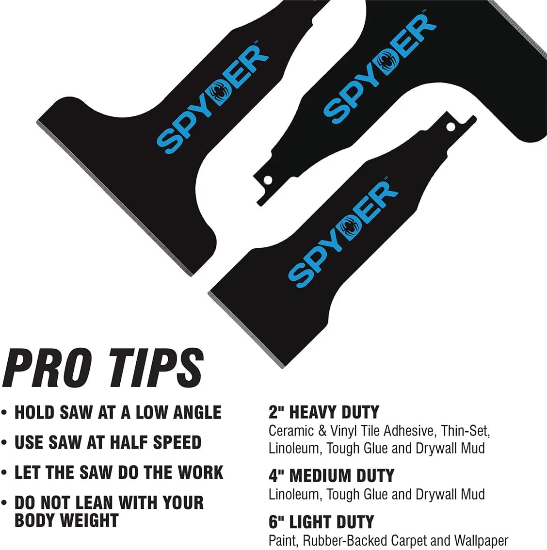 Spyder Scraper 00243 Scraping Tool Attachment for Reciprocating Saws, Black, Multi-Pack - Image 5