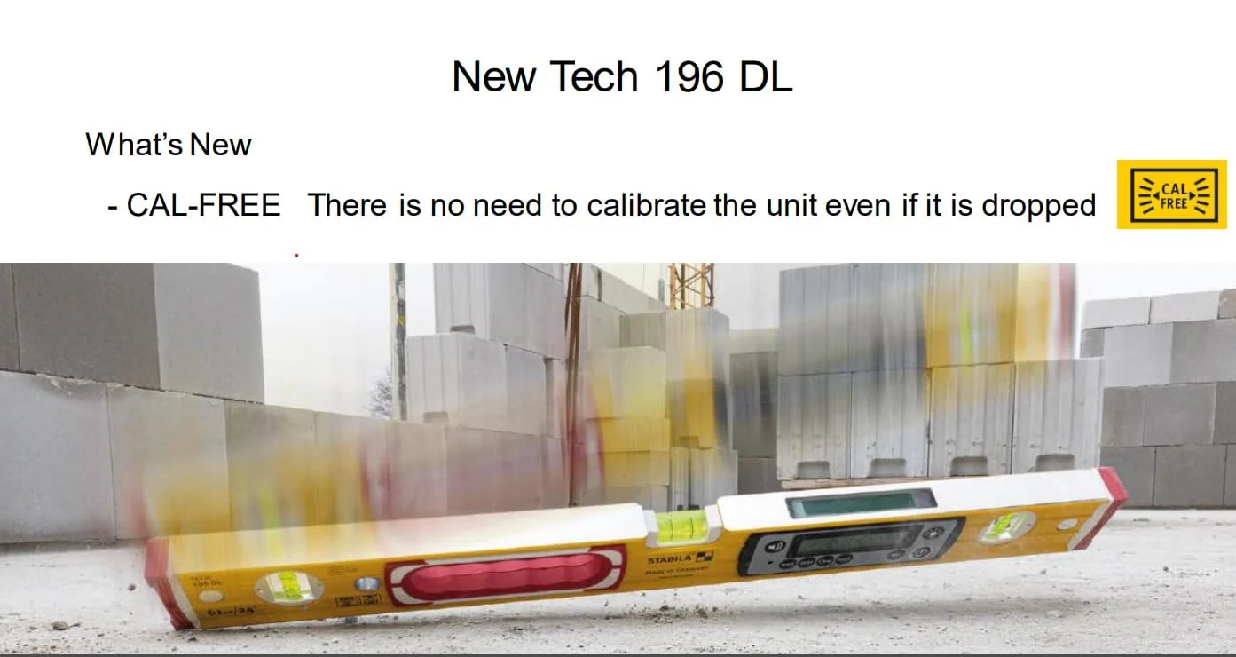 STABILA 48 In. 196 DL IP67 Digital Tech Level with Case, Yellow - Image 6