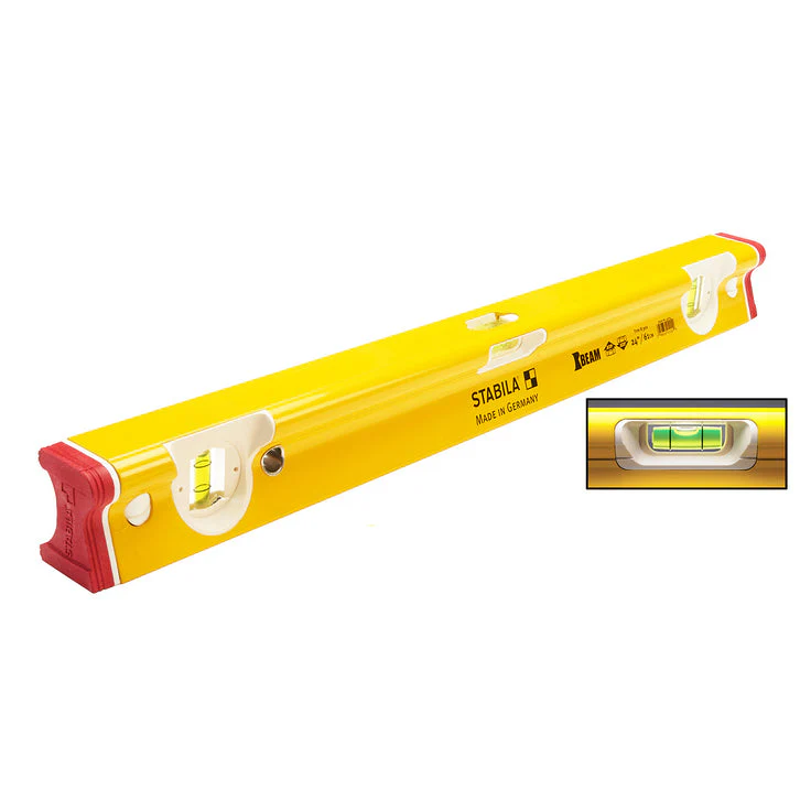 STABILA 48410 Heavy Duty Aluminum Rectangle R-Beam 3 Level Set with Case - Image 3