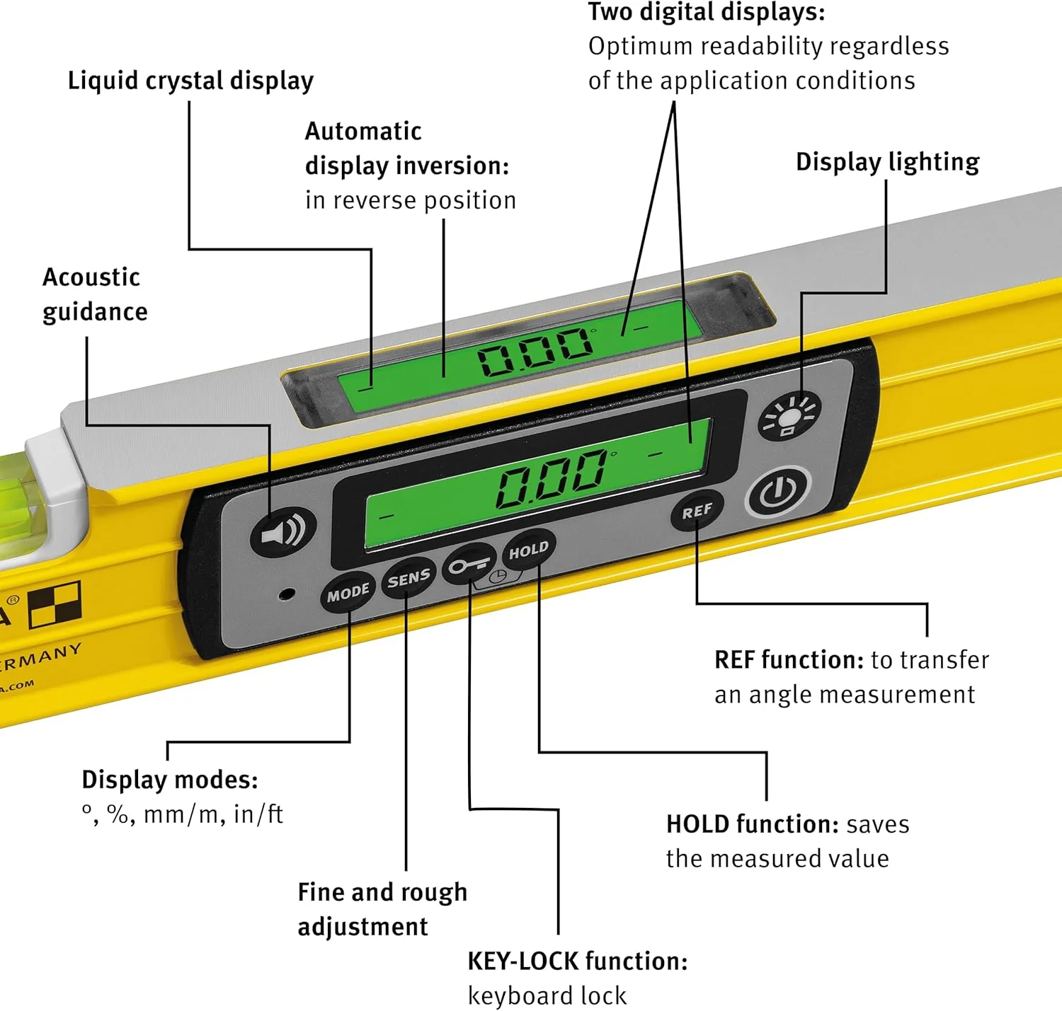 STABILA Tech 196 DL Digital Spirit Level, 61 cm without Magnet - Image 5