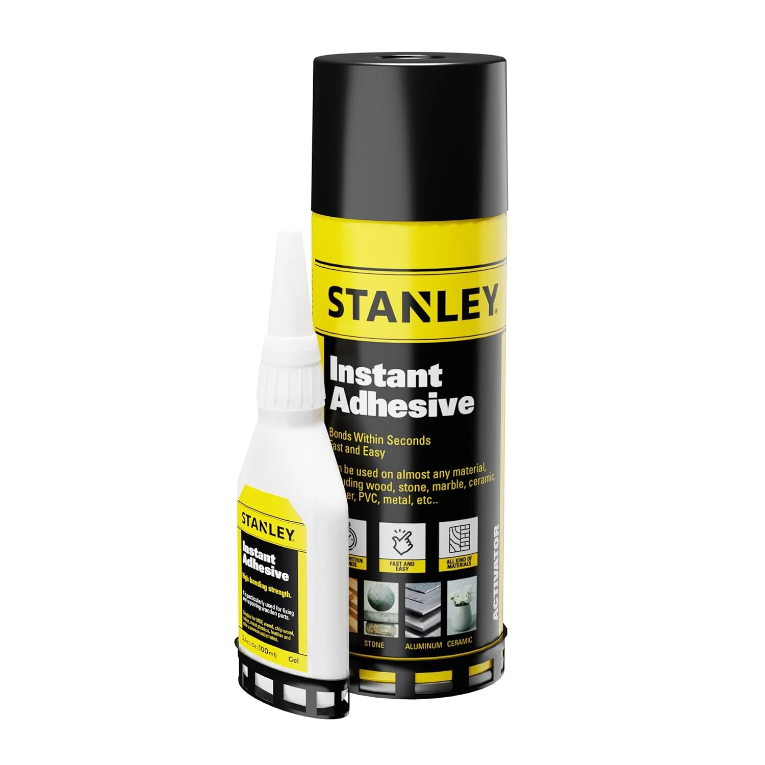 STANLEY Cyanoacrylate Super Glue (1.75oz) with Activator (6.75oz) Bundle - Image 2