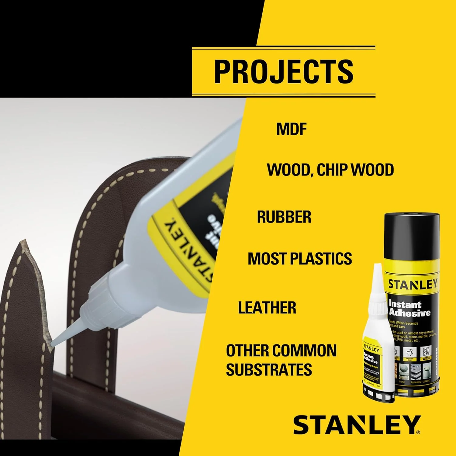 STANLEY Cyanoacrylate Super Glue (1.75oz) with Activator (6.75oz) Bundle - Image 6