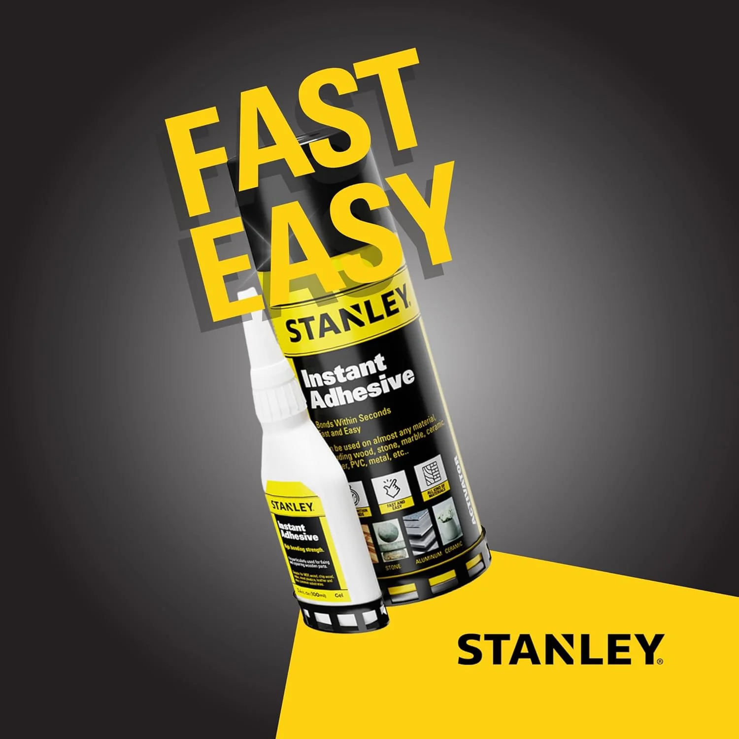 STANLEY Cyanoacrylate Super Glue (1.75oz) with Activator (6.75oz) Bundle - Image 8