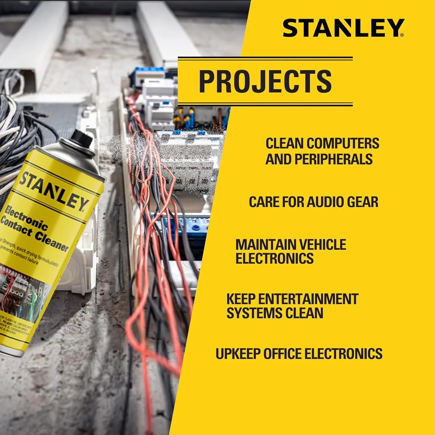 STANLEY Electronic Contact Cleaner Spray for Circuit Boards, Switches, Plugs, Relays, Connectors, 10.2 oz (Pack of 1) - Image 3