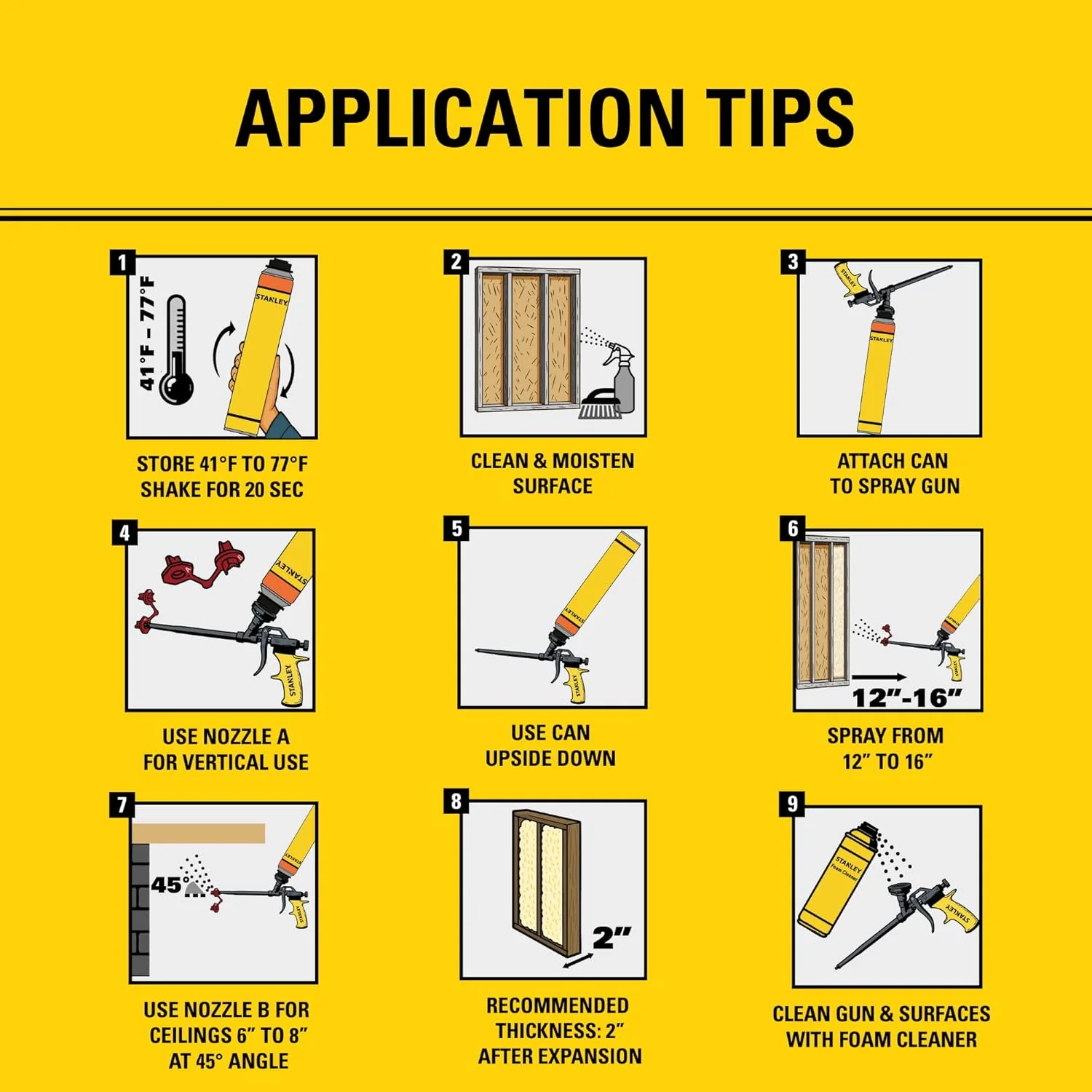 STANLEY F 990P Supercoat Thermal & Sound Spray Foam Insulation (Pack of 6) - Image 8