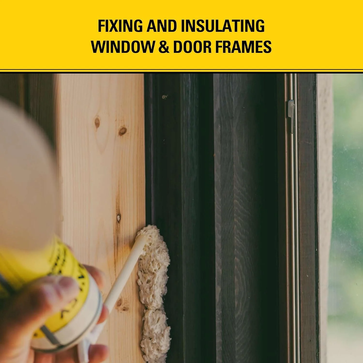 Stanley F905 Gaps & Cracks Sealant, Polyurethane Spray Foam Insulation for Window & Door, Waterproof Gap Filler, Low Expansion Foam for Indoor & Outdoor Use, Straw Use, 12 Oz. (Pack of 1) - Image 7