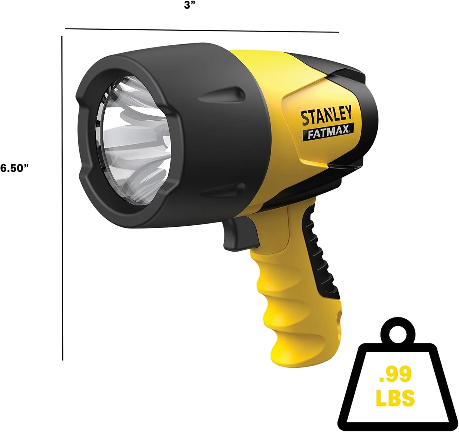 STANLEY FL5W10 Rechargeable Lithium Ion Ultra Bright LED Spotlight Flashlight 600 Lumen Waterproof - Image 5