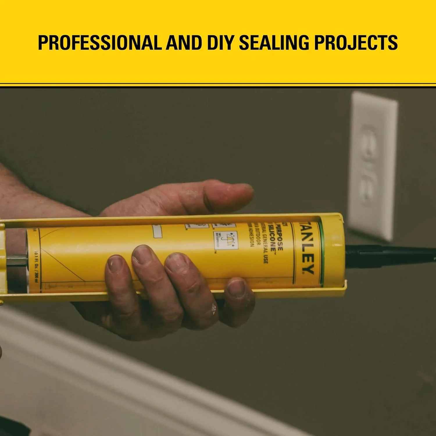 Stanley S421 All-Purpose RTV Silicone Sealant, 100% Waterproof Gray Caulk, Industrial-Grade Silicone for Kitchen, Bathroom, Shower, Window, Door, Indoor & Outdoor Use, 10.1 fl.oz. (Pack of 1) - Image 7