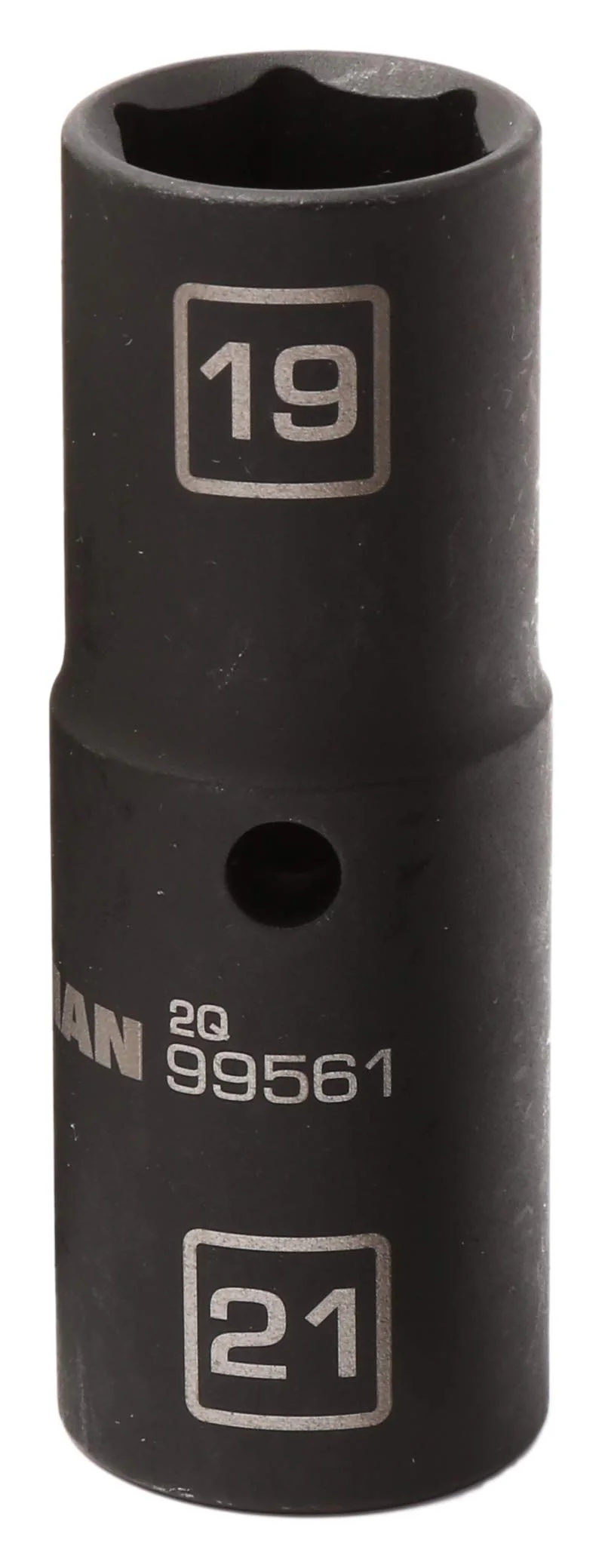 Steelman 99561 1/2-Inch Drive 6-Point 19mm x 21mm Thin Wall Double Ended Impact Flip Socket, Durable Corrosion-Resistant Steel, Laser-Etched Callouts