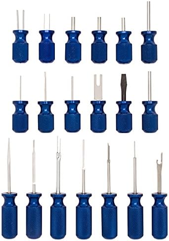 Steelman (95978) 19-Piece Master Terminal Tool Kit for Auto Techs, Removes Terminal Block Wires Without Damage, Includes: Tube, Flat, Fork Blade, Single Pin, Sheathing Ripper, & Others - Image 2