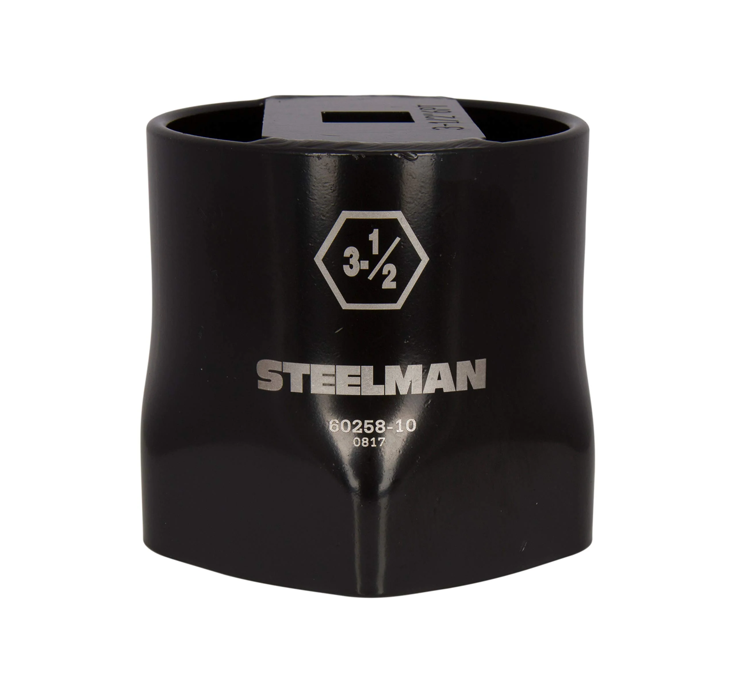 Steelman 60258-10 3-1/2-Inch 6-Point Locknut Socket, 3/4-Inch Drive, Install and Remove Wheel Bearing Locknuts, Laser Etched, Powder-Coated Steel