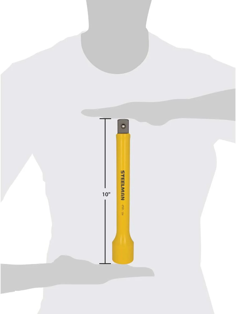 Steelman 60156 3/4-Inch Drive 475 ft-lb Torque Extension for Impact Wrench, 10-inch Extension, Corrosion-Resistant Powder-Coated Steel, Yellow - Image 4