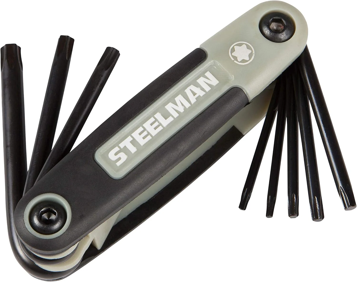 Steelman 41928 3-Piece Set Folding Hex Key Wrench Tools, SAE, Metric, and Torx Allen Wrench Sets, Chamfered Ends, Rubberized Grip - Image 4