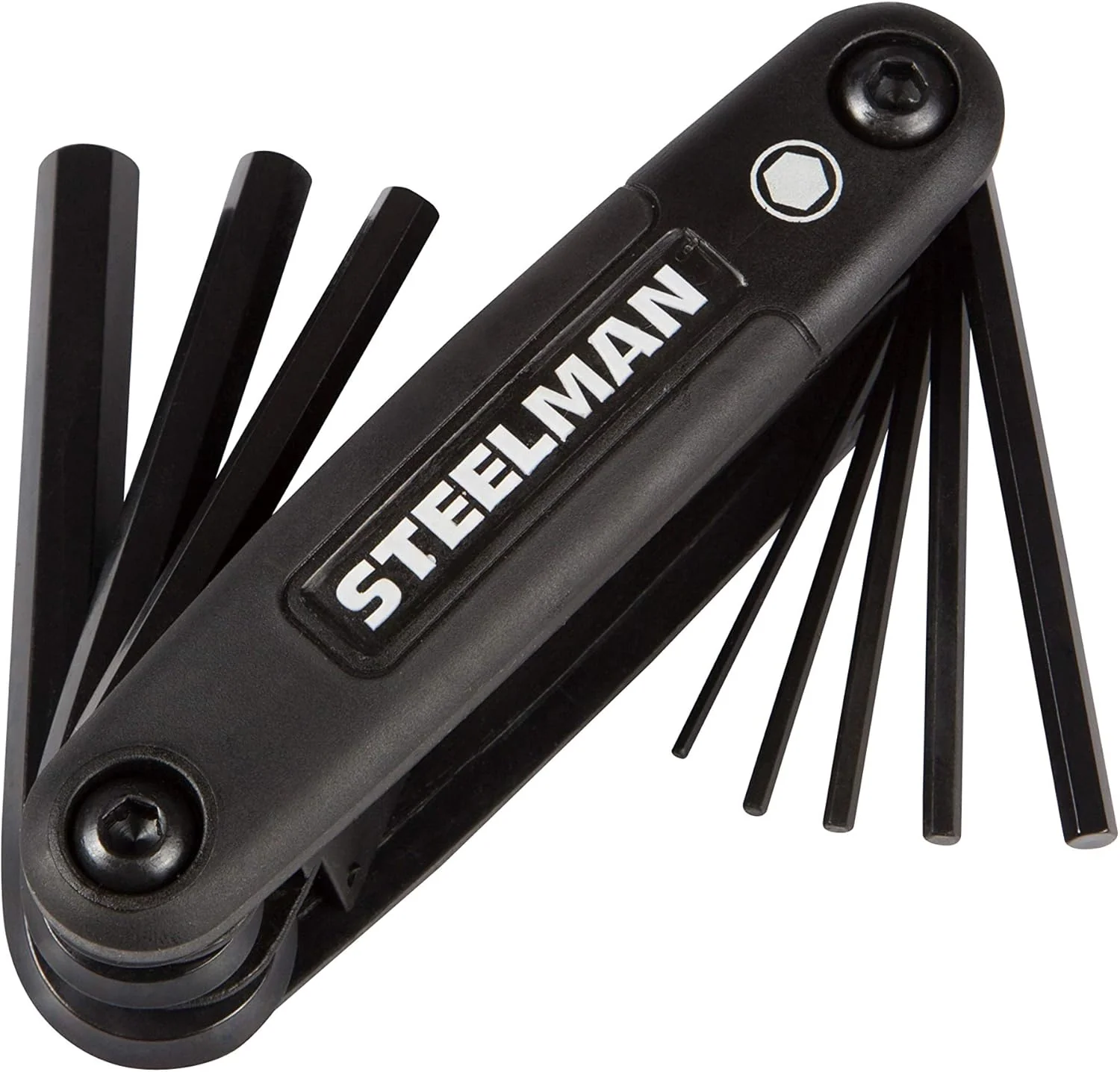 Steelman 41928 3-Piece Set Folding Hex Key Wrench Tools, SAE, Metric, and Torx Allen Wrench Sets, Chamfered Ends, Rubberized Grip - Image 5