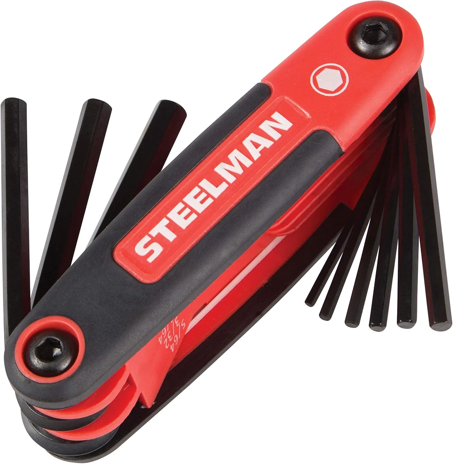 Steelman 41928 3-Piece Set Folding Hex Key Wrench Tools, SAE, Metric, and Torx Allen Wrench Sets, Chamfered Ends, Rubberized Grip - Image 6