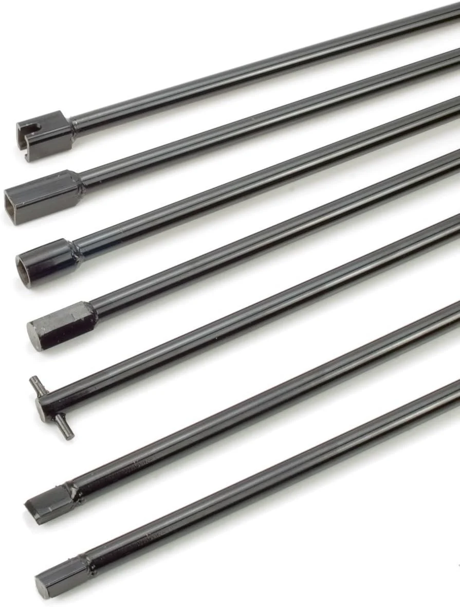 Steelman 96090A 7-Piece Spare Tire Retrieval Tool Kit, Lower and Raise Cradle-Suspended Tires, Flat, Pin, Hex, 12-mm Square, Slotted, ⅜-inch Square Heads - Image 2