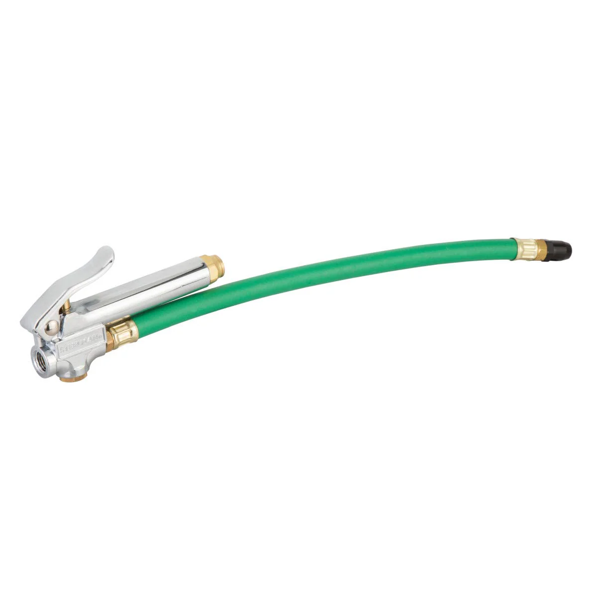 Steelman 75052 Straight Chuck Tire Inflator with Built-in Gauge and Green 12-Inch Hose - Image 2