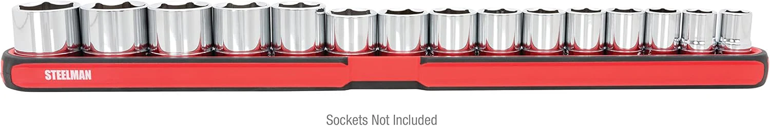 Steelman 75106 Large 18-Inch Long Magnetic Steel Socket Storage and Parts Accessory Tray - Image 2