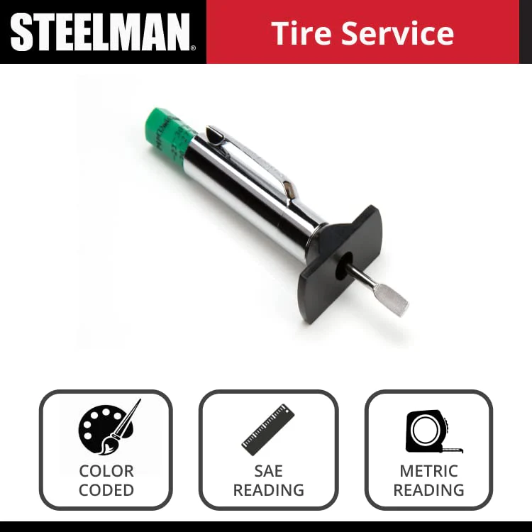 Steelman 97831 Color Coded Tread Depth Gauge, Quickly Identifies Amount of Tread on Tires, Reads in MM and 32nds - Image 8