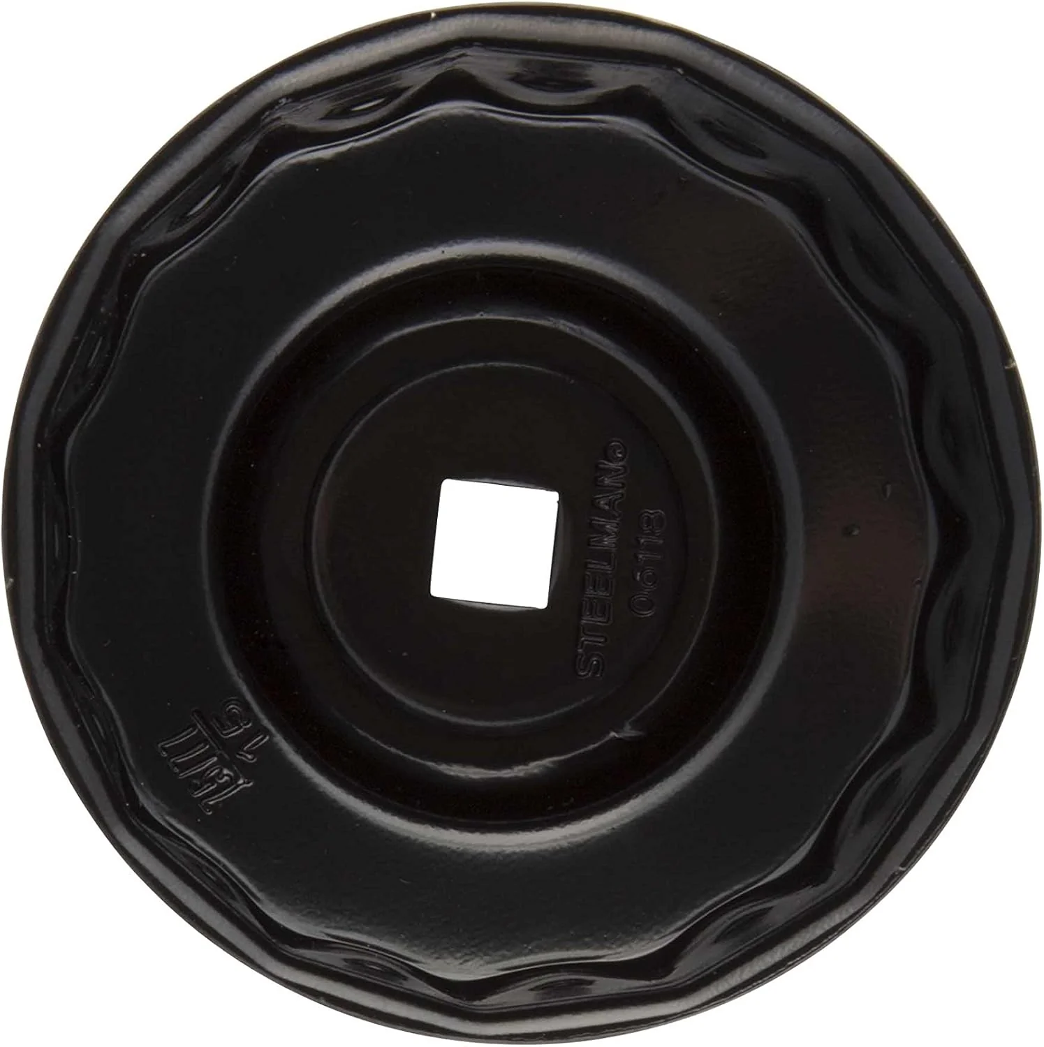 Steelman 06118 Low Profile Oil Filter Cap Wrench Socket 75mm and 77mm x 15 Flute, 3/8-inch Drive, Heavy Duty Chrome Vanadium Steel - Image 3