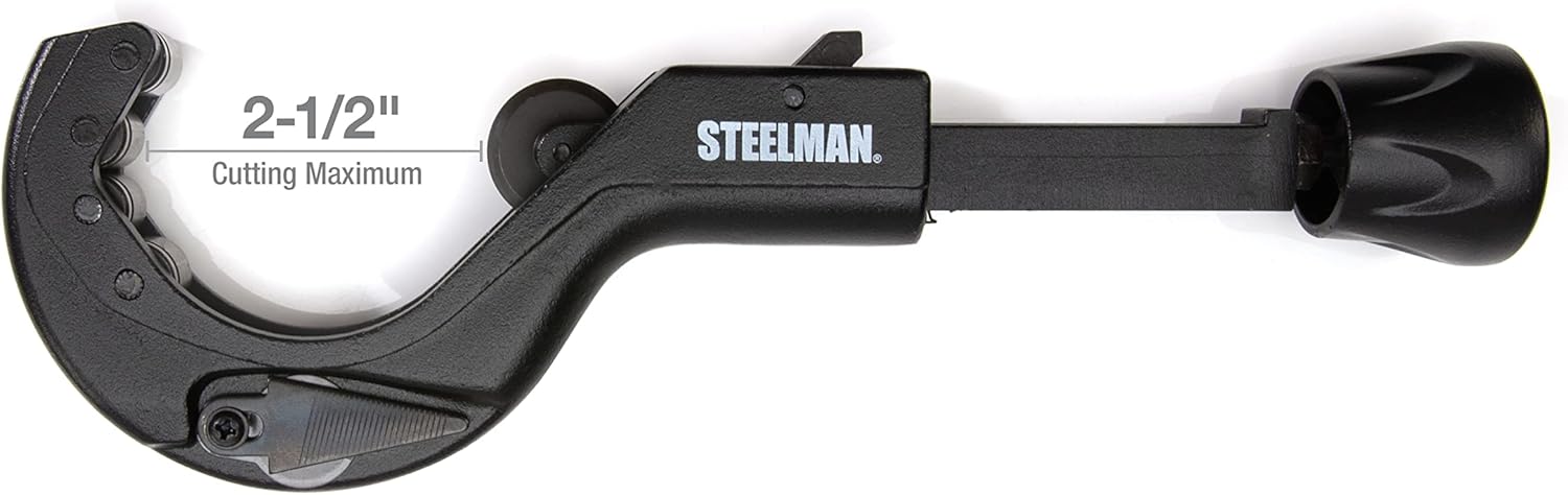 Steelman 42568 Metal Pipe and Tube Feed Cutter, Cuts 2-1/2-inch Tube Including Copper, Brass, Aluminum, ABS, and PVC, Die Cast Steel Body, Hardened Steel Blades - Image 3