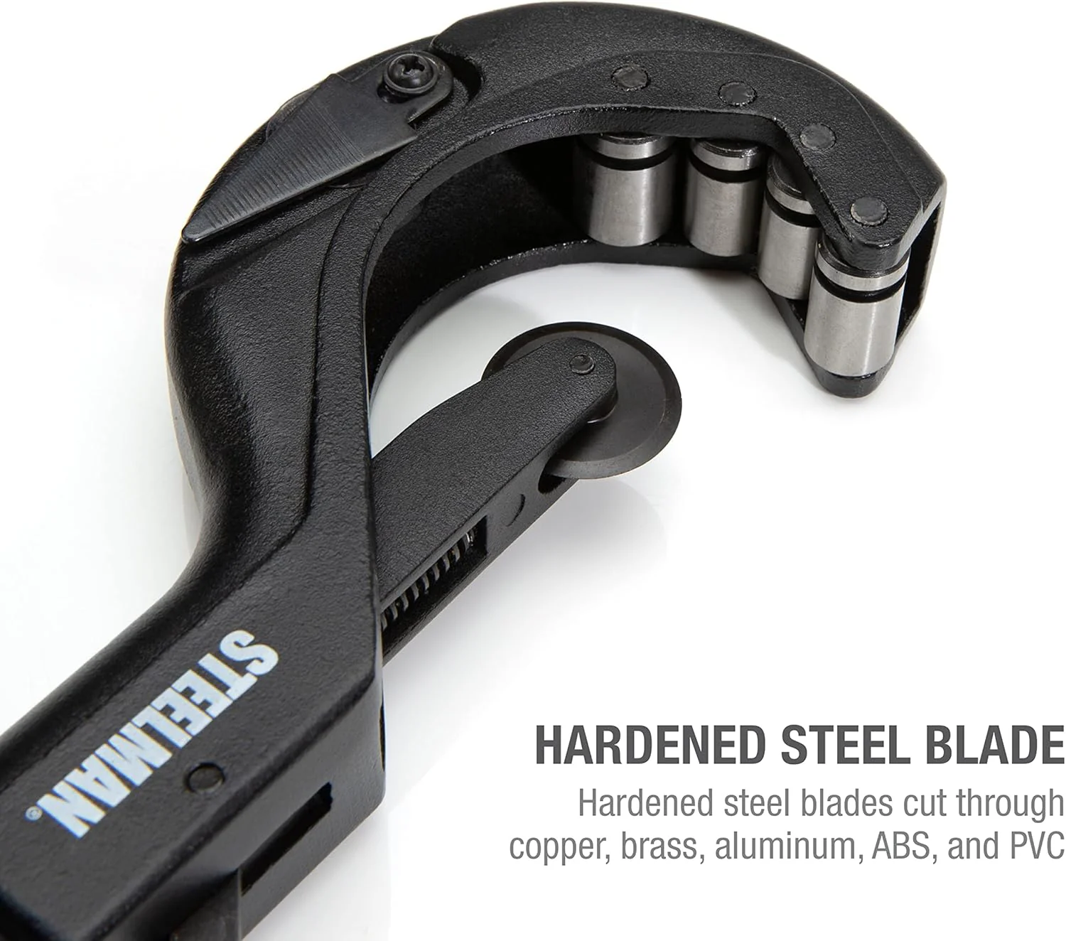 Steelman 42568 Metal Pipe and Tube Feed Cutter, Cuts 2-1/2-inch Tube Including Copper, Brass, Aluminum, ABS, and PVC, Die Cast Steel Body, Hardened Steel Blades - Image 4