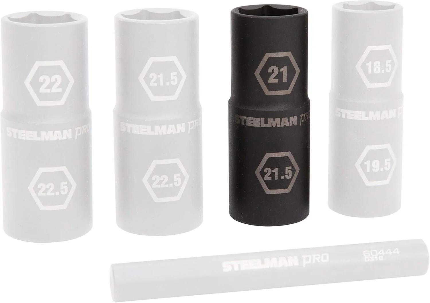 Steelman Pro 60230 1/2-Inch Drive 6-Point Thin Wall 21mm x 21.5mm Double Ended Impact Flip Socket, Durable Corrosion-Resistant Steel, Laser-Etched Callouts - Image 2
