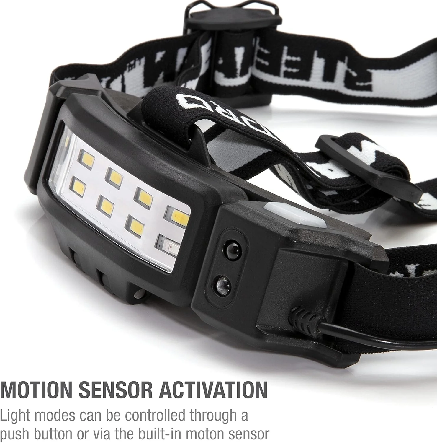 Steelman 79417 Pro Slim Profile Motion Activated LED Headlamp with Red LED Night Vision Mode and Rear Safety Flasher LED - Image 4
