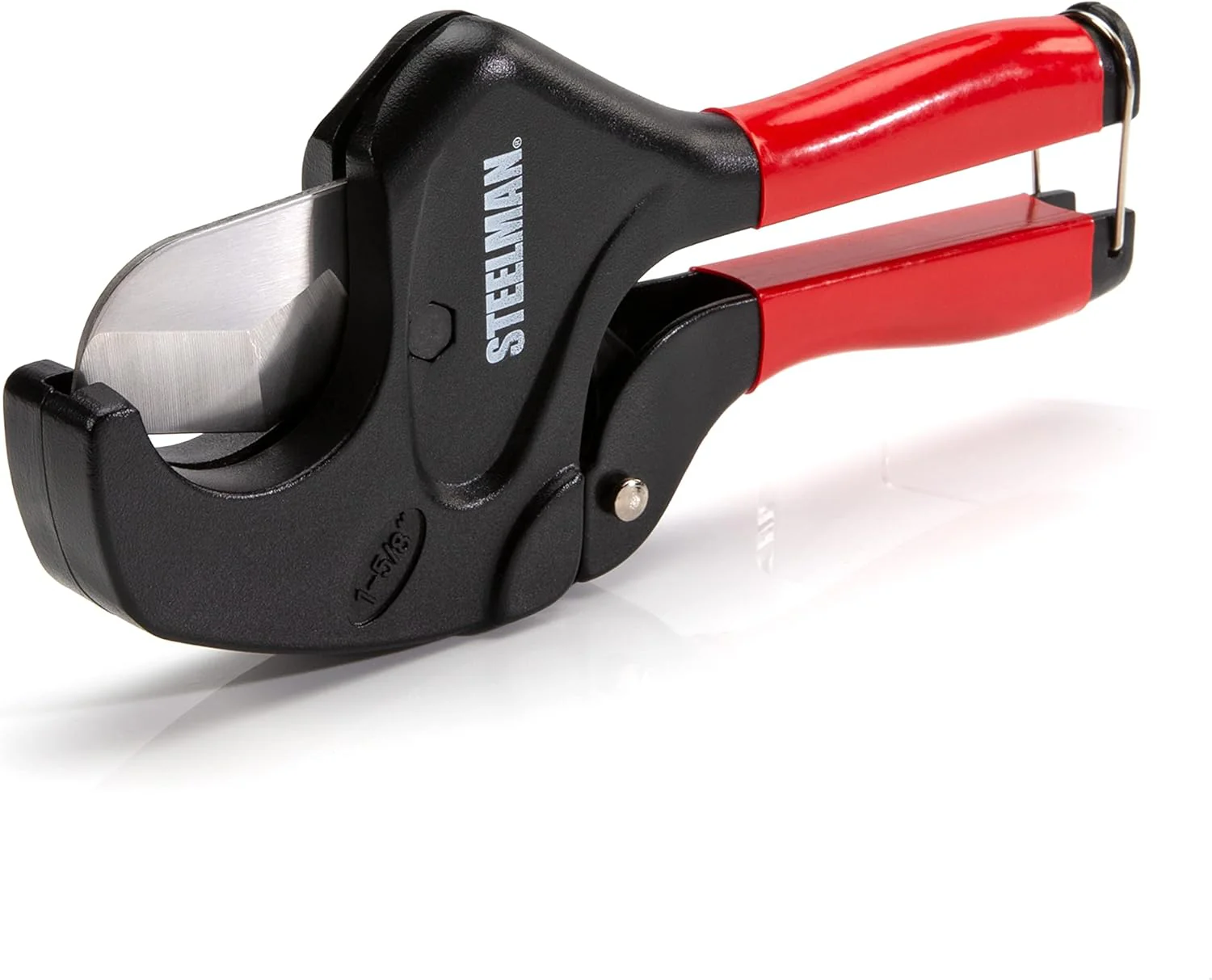 Steelman 42566 PVC Pipe Cutter Tool, Cuts 1-5/8-inch Plastic Tube, Ratcheting, Stainless Steel Blade - Image 2