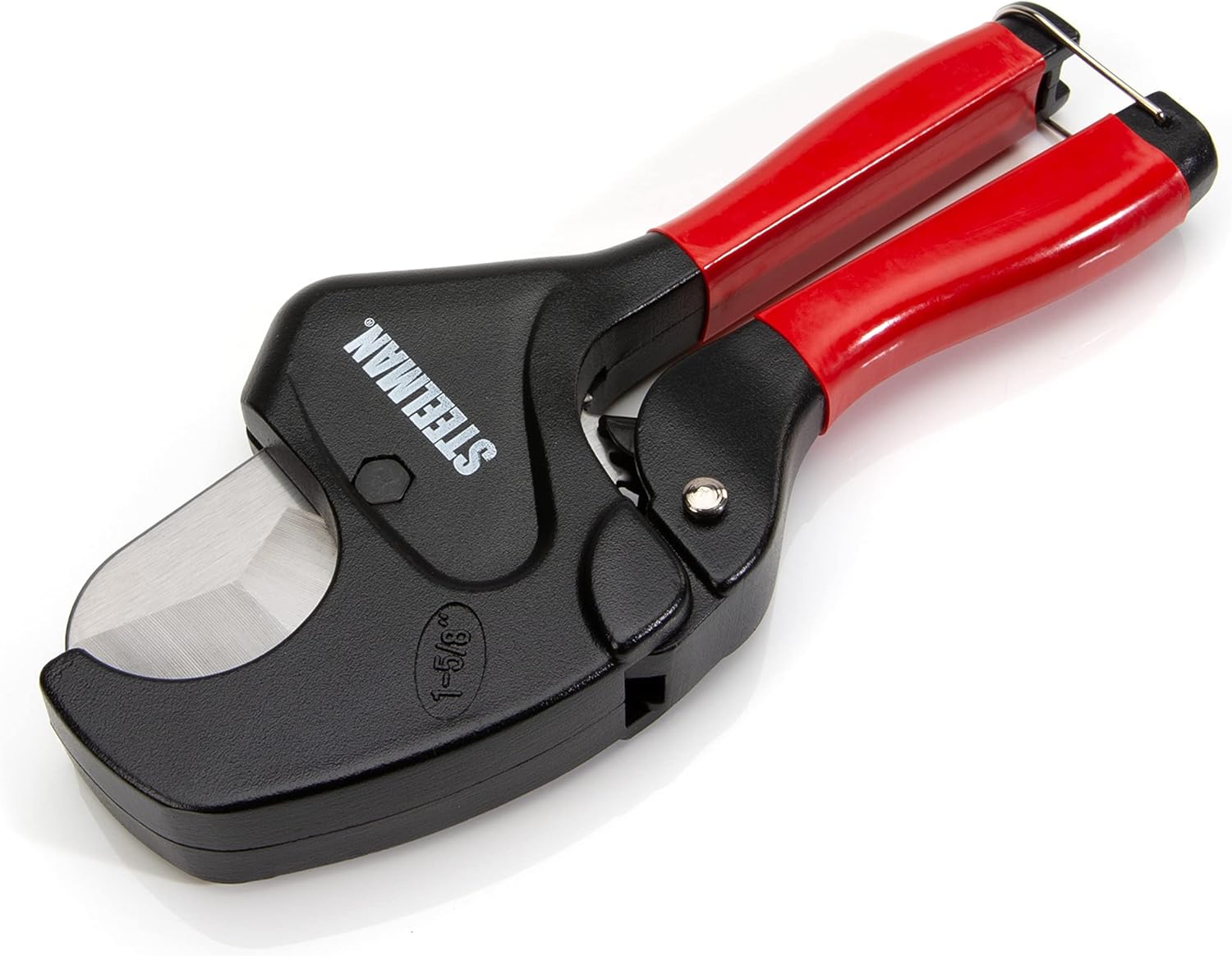 Steelman 42566 PVC Pipe Cutter Tool, Cuts 1-5/8-inch Plastic Tube, Ratcheting, Stainless Steel Blade - Image 3