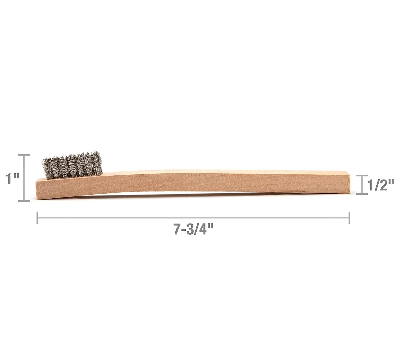Steelman 42563 Stainless Steel 1200-Bristle Count Wire Brush for Mechanics and Painters, Removes Rust and Paint from Metals, Wood Handle (Pack of 10) - Image 2