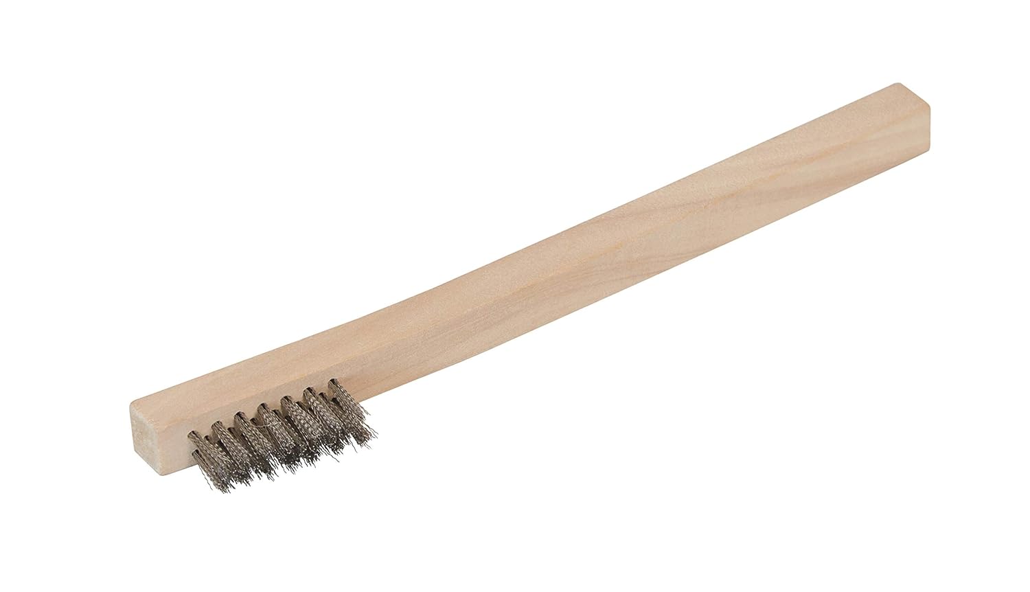 Steelman 99089 Stainless Steel 1200-Bristle Count Wire Brush for Mechanics and Painters, Removes Rust and Paint from Metals, Wood Handle (Pack of 5) - Image 2
