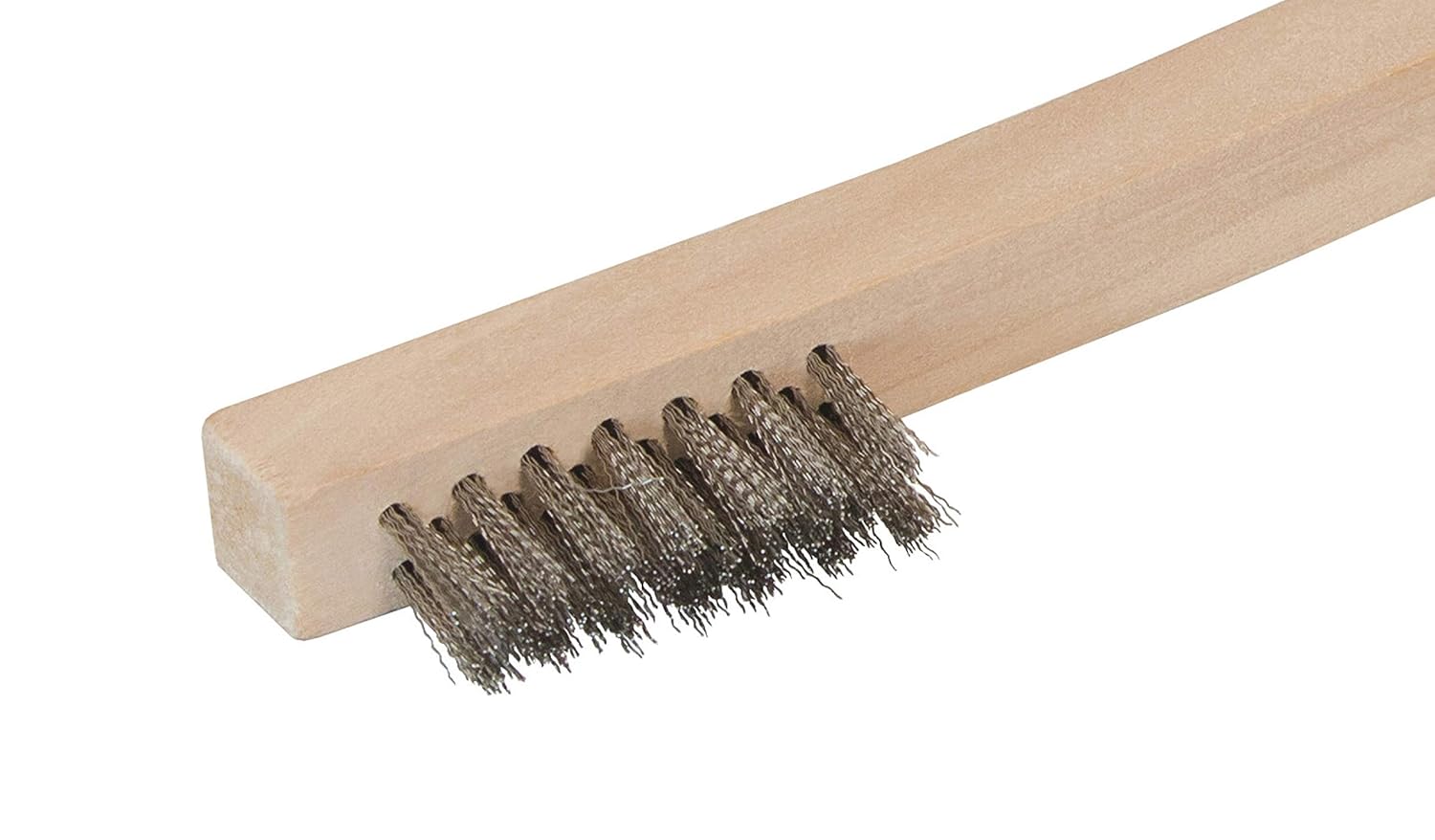 Steelman 99089 Stainless Steel 1200-Bristle Count Wire Brush for Mechanics and Painters, Removes Rust and Paint from Metals, Wood Handle (Pack of 5) - Image 3