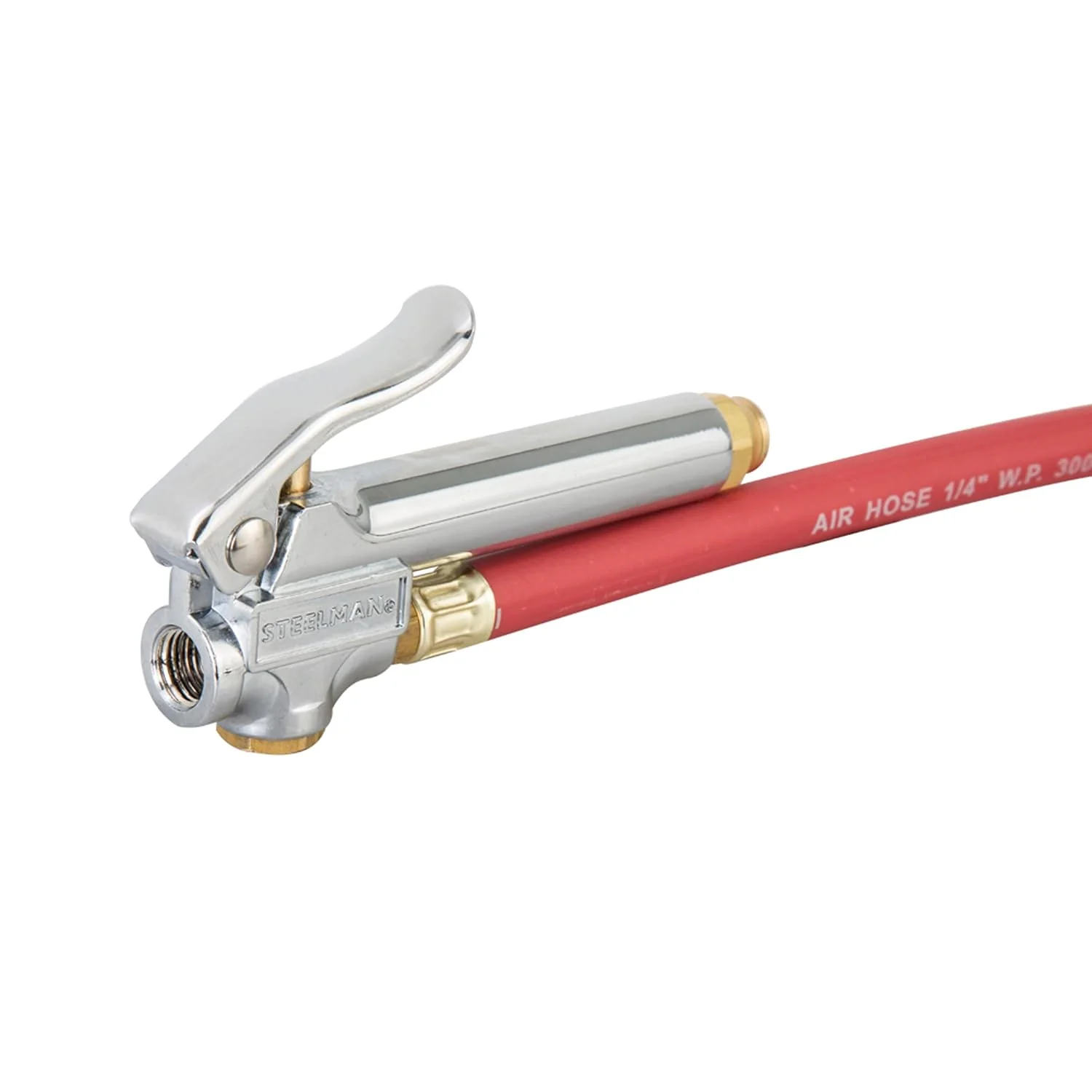 Steelman 75051 Straight Chuck Tire Inflator with Built-In Gauge and 12-Inch Hose - Image 2
