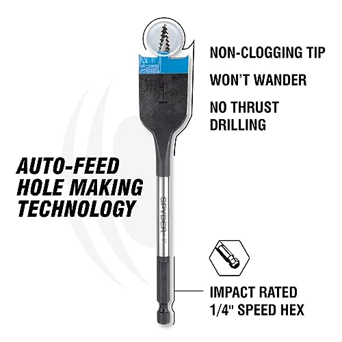 Stinger 10pc Assorted Woodboring Spade Bit Set - Image 5