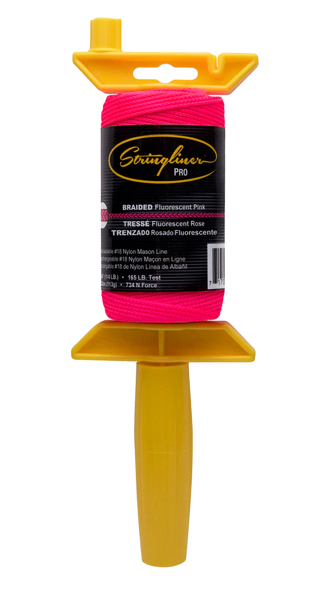 STRINGLINER PRO Braided Fluorescent Pink 250'