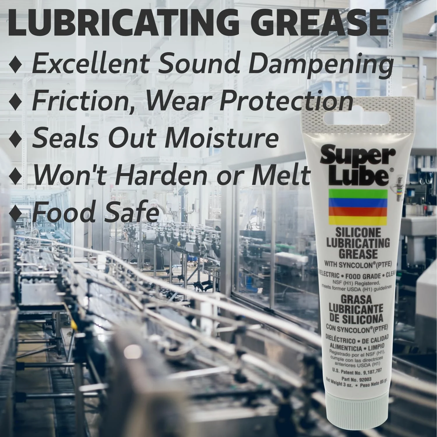 Super Lube Silicone Lubricating Grease with PTFE, 3 oz Tube, Translucent White - Image 2