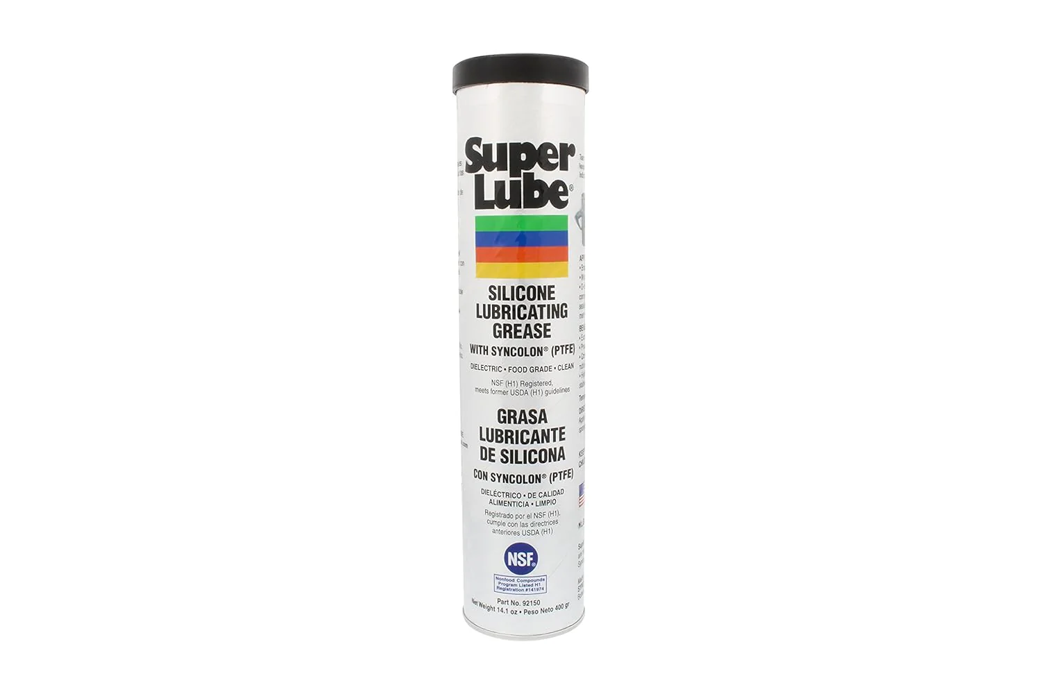 Super Lube Silicone Lubricating Grease with PTFE, 14.1 oz Cartridge, Translucent White, On? Pa?k