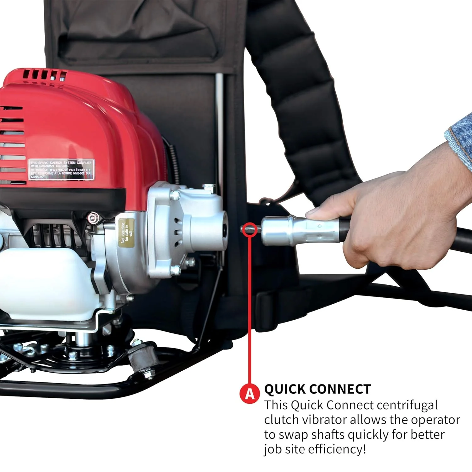 TOMAHAWK 1.6HP Honda Concrete Vibrator (Motor + 16ft Whip + 2" Head) - Image 4