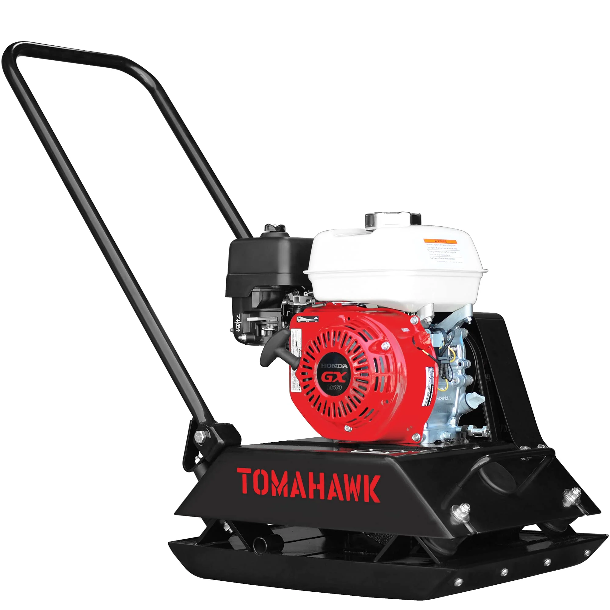 Tomahawk TPC80H 5.5 HP Honda Vibratory Plate Compactor Tamper for Ground, Gravel, Dirt, Asphalt, Compaction GX160 Engine