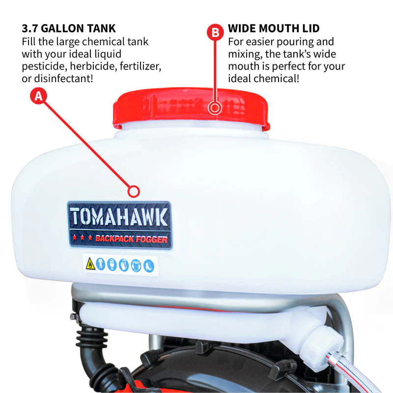 Tomahawk (TMD14-2) 3.7 Gal Backpack Mosquito Fogger Leaf Blower for Pest Control - Image 6