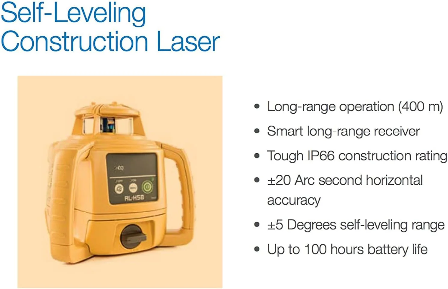 Topcon RL-H5B Self Leveling Horizontal Rotary Laser with Field Book, LS-80 Receiver, Detector Holder & Case, IP66 Rating for Drop, Dust, and Water Resistance, 1300ft (400m) Construction Laser Level - Image 6